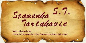 Stamenko Torlaković vizit kartica